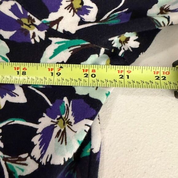 Croft & Barrow T-Shirt Women's Petite XL Boat Neck 3/4 Sleeve Floral Top - Picture 8 of 8